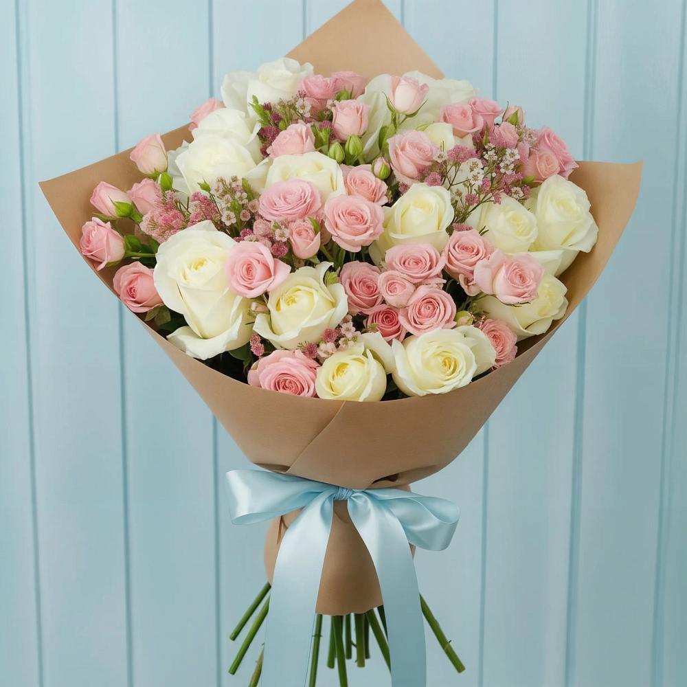 Букет цветов из: Розы в Юность