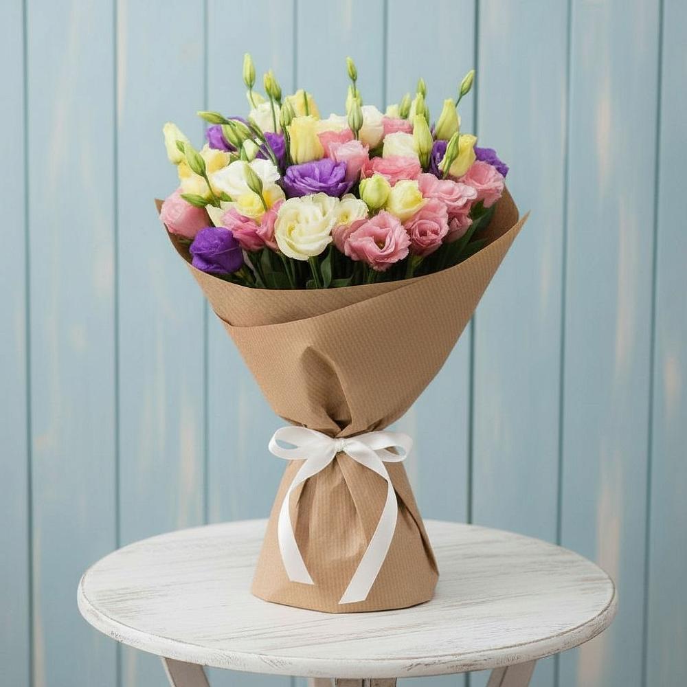 Букет цветов из: Лизиантусы в Юность