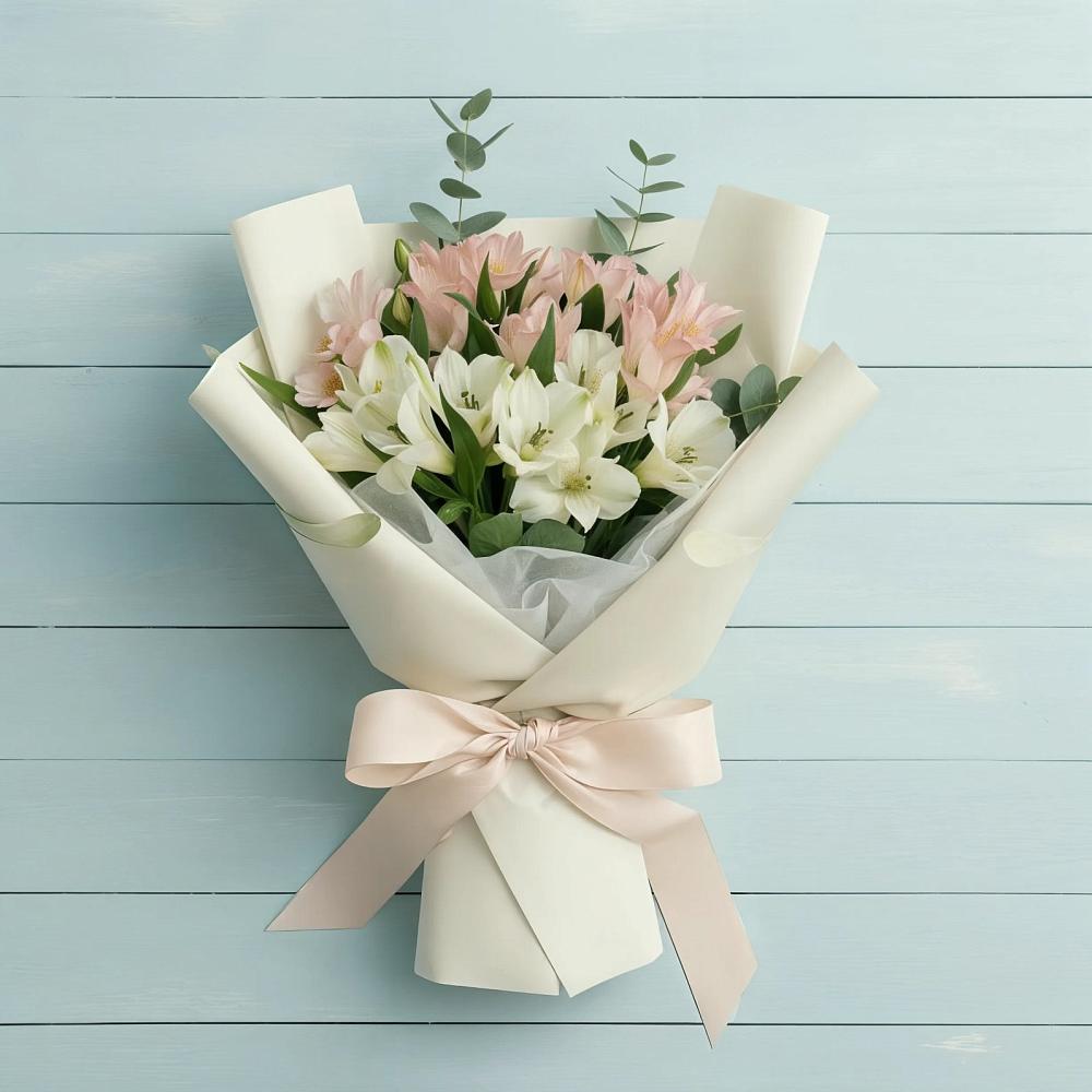 Букет цветов из: Альстромерии в Юность